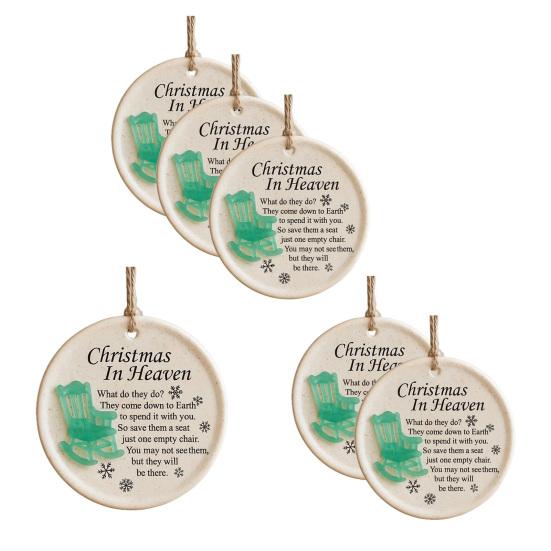 Christmas in Heaven Ornament Empty Chair Christmas Tree Ornament Memorial Gifts for Grieving The Loss of Loved Ones