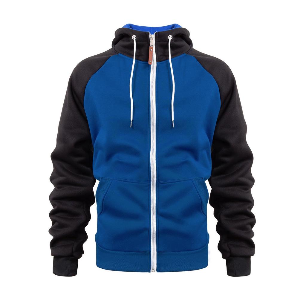 Europäisches Herren Color Block Sport-Sweatshirt - Lässiger Raglanärmel-Cardigan