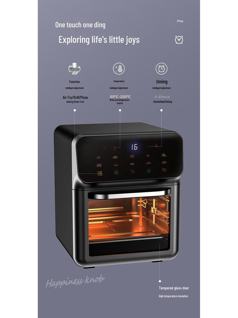 2025 All-in-One Multi-Function Air Fryer Oven - Large Capacity, Visible Design for Home Use