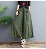 Pantaloni in Cotone Lino Taglie Forti da Donna Retro Tasche Pantaloni Larghi Donna Tinta Unita Elastico in Vita Pantaloni Femminili