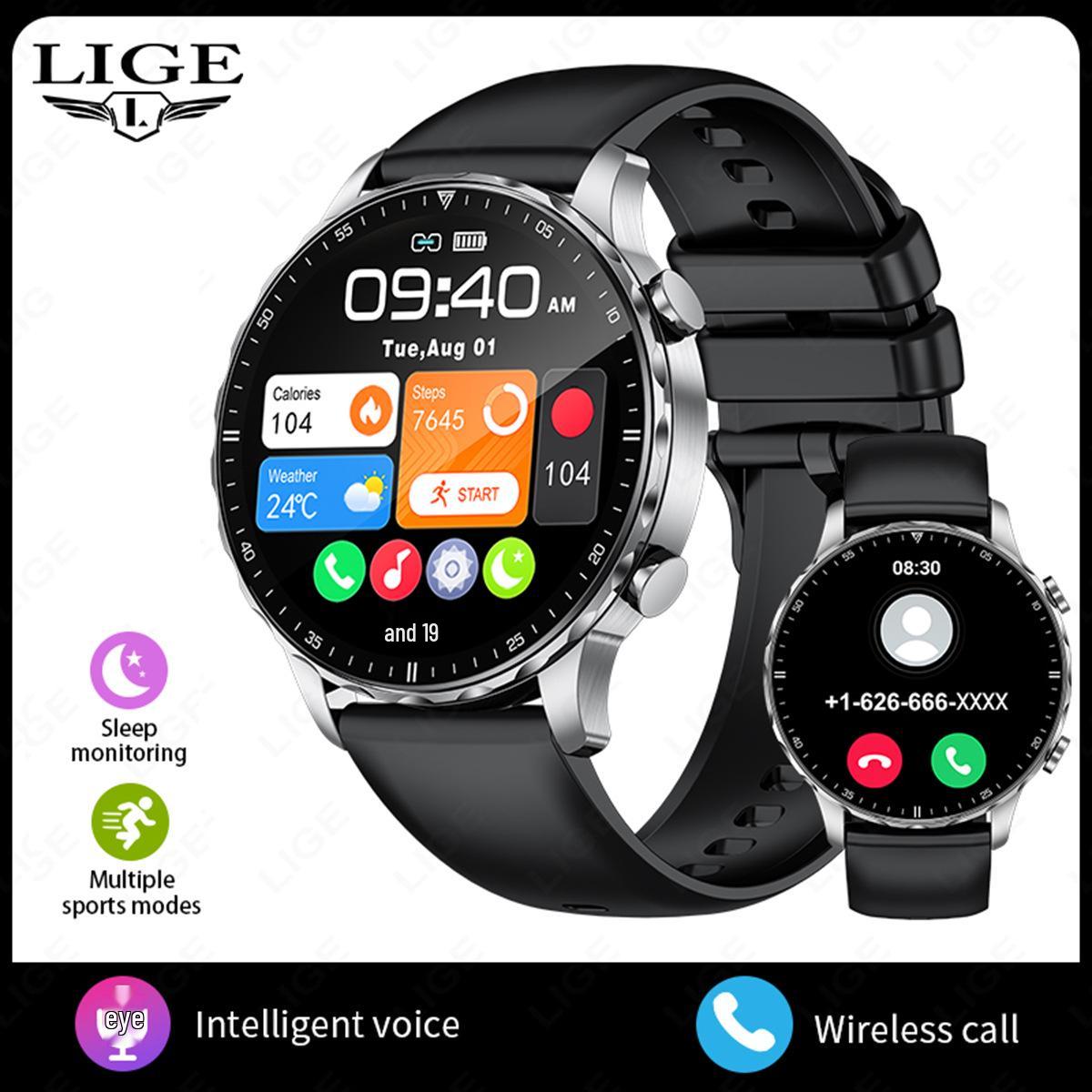 

Multifunctional Waterproof Smart Watch with Large Screen, Pedometer, & Health Monitoring Features