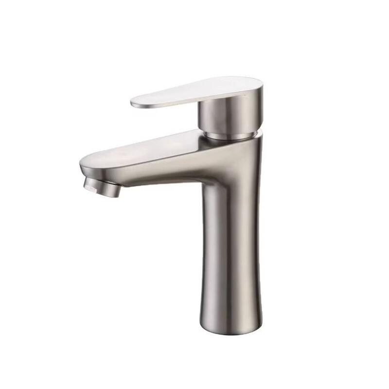 

Brushed Stainless Steel Hot & Cold Basin Faucet