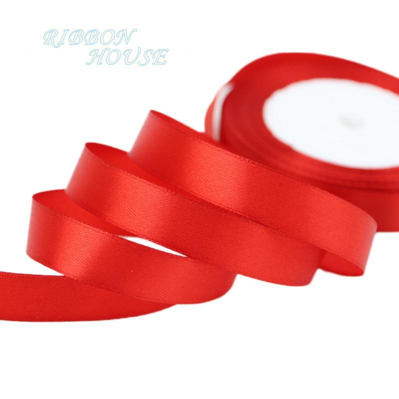 (25 yards/roll) 15mm single face Satin Ribbon Webbing Decoration Gift Christmas Ribbons