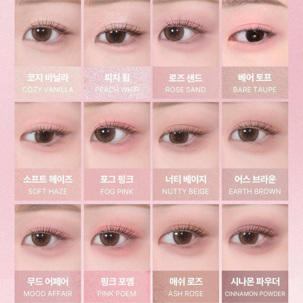 [Hello Kitty Black Edition] WAKEMAKE Soft Blurring Eye Palette 29 Soy Pink Blurring