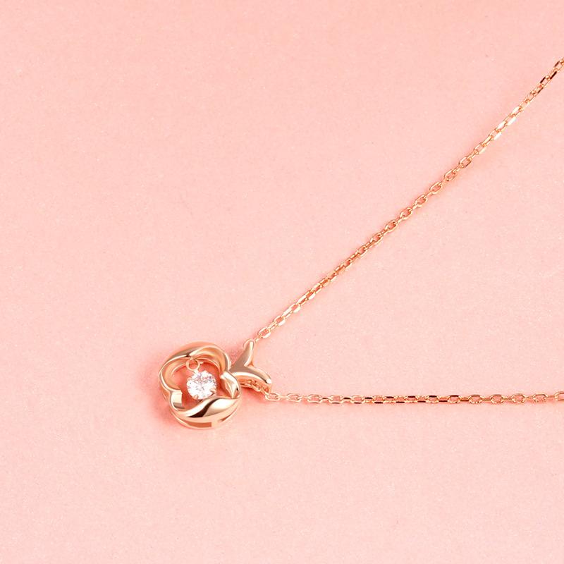 

Little Apple Fashion Jewelry Necklace Lamp Luxury Korean Edition Niche Design Sense Collarbone Chain Women Premium
