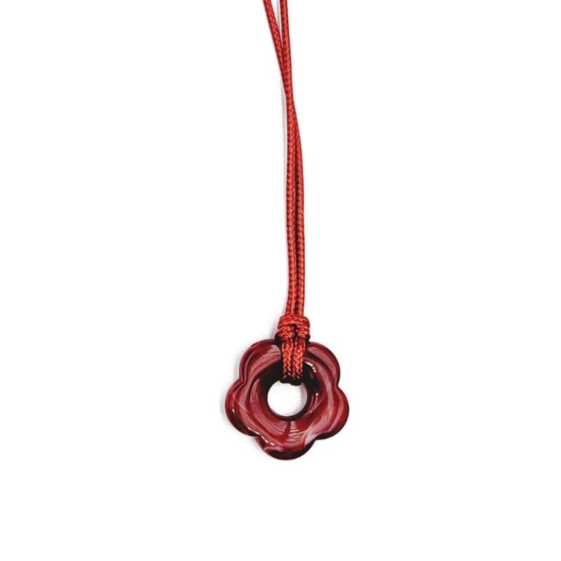 Bunte Blumen-Anhänger-Halskette für Frauen Freundin Geschenk Harajuku Harz Pflaumenblüte Choker Jahrestag Y2K Schmuck 2026 Trend