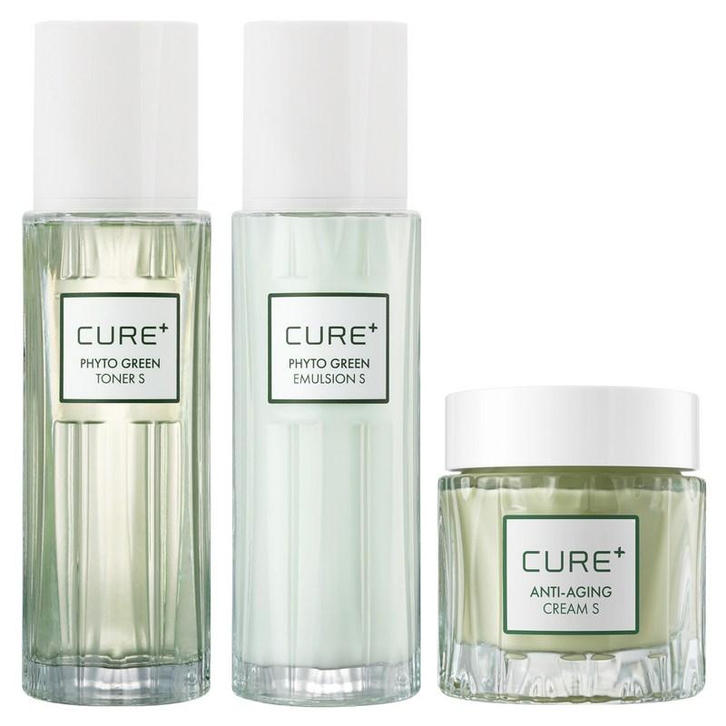 Kim Jung Moon Aloe La Sense Lower Cure Phyto Green Toner S 130ml + Emulsion S 130ml + Anti-Aging Cream S 50g, 1 Set
