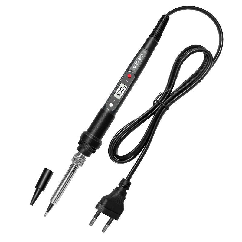 80W Elektrisches Lötkolben-Set mit LED-Anzeige & Einstellbarer Temperatur für Haushaltsreparaturen