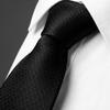 (Shlax & Wing) Shlax & Wing Men's Plain Black Suit Tie Business Long Narrow 6cm