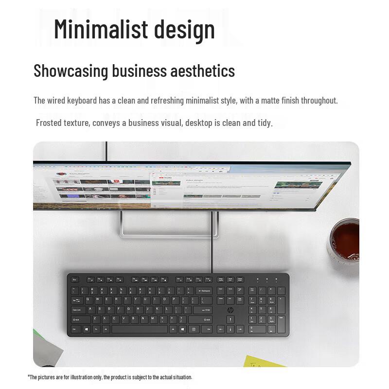 JINGRUIXIANG Wired Full-Size Office Keyboard