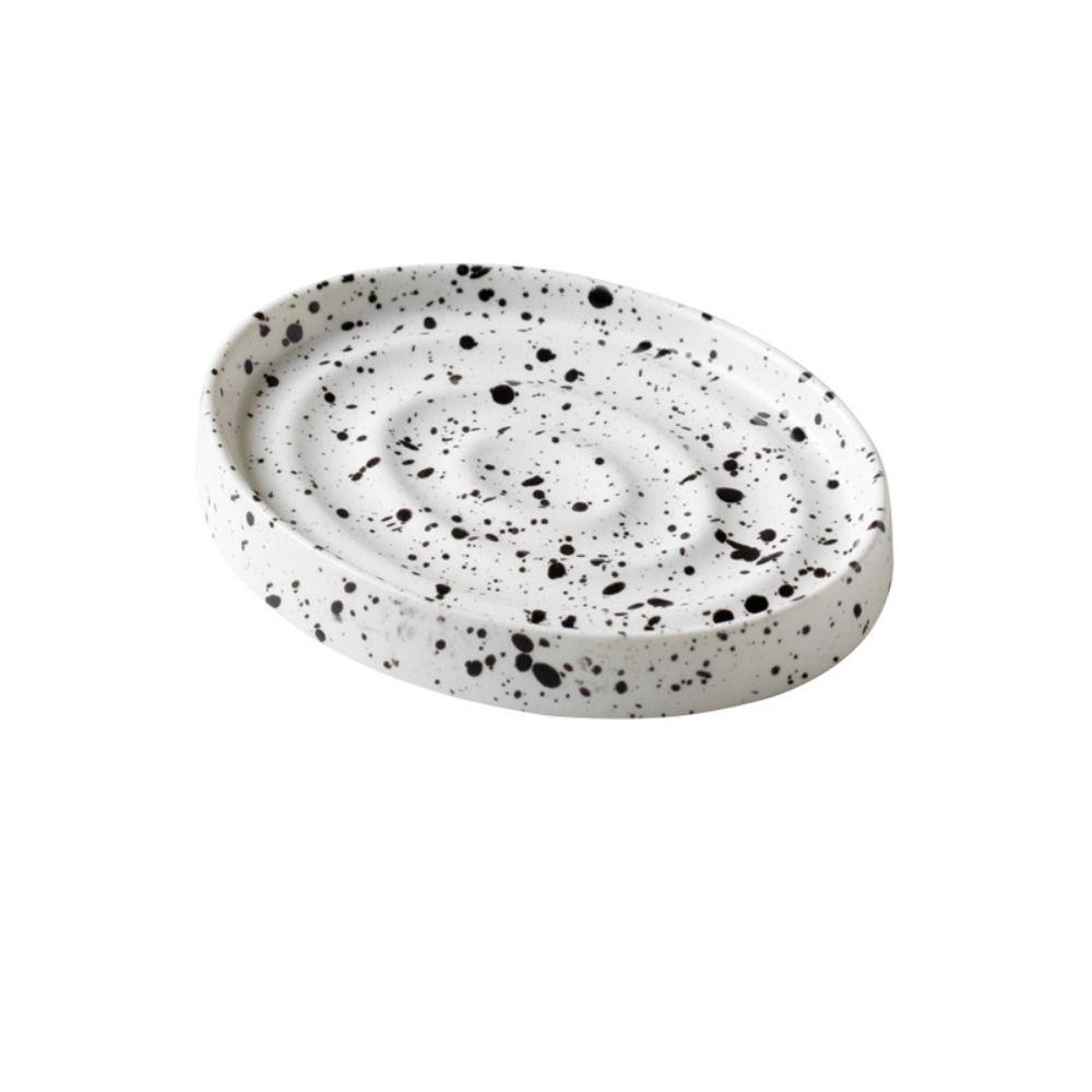 Simple Oval Soap Box Nordic Sink Surface Shelf Ceramic Soap Dish Decoration Accessories