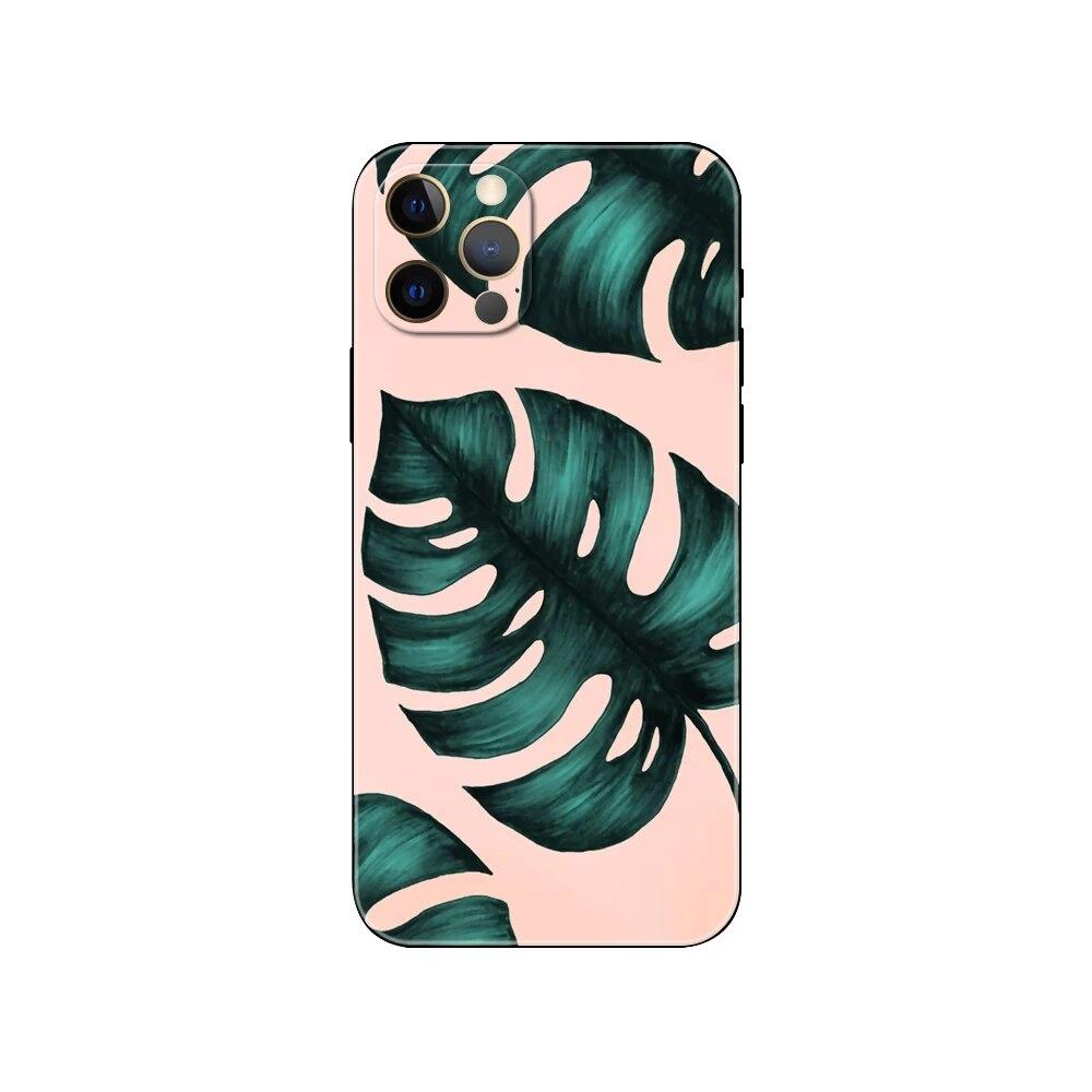 Green plant telefonfodral för iPhone Samsung Galaxy Redmi Xiaomi Oppo OnePlus Note SA 7 8 9 10 11 12 13 14 20 21 22 23 53 54 Pro Max Plus Ultra TPU Soft