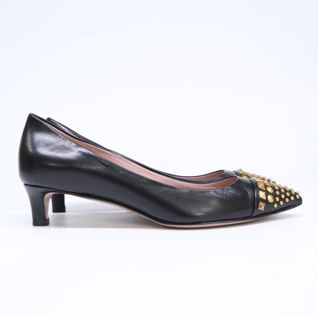 GUCCI 353727 Studs Pumps/ shoes 34 blackUsed