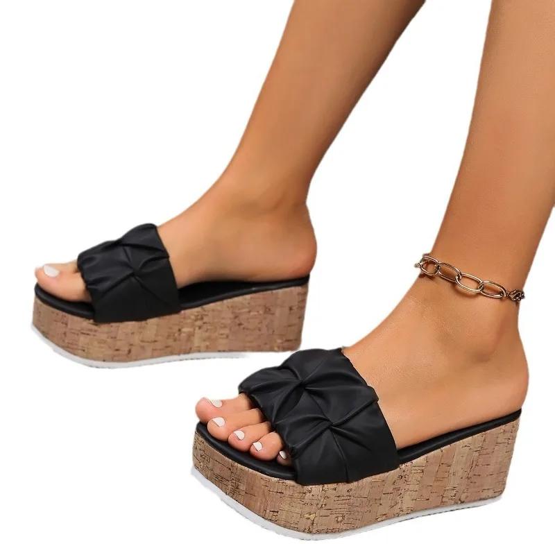 All-Match Women's Sandals, Summer Light Platform High Heels Shoes with Open Toe