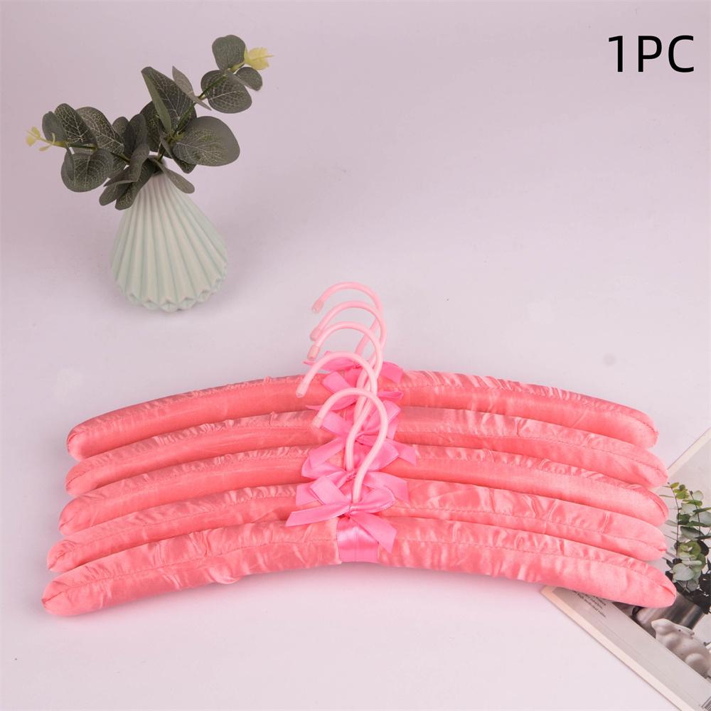 1PC Satin Padded Clothes Hanger Silk Wrapped Coat Rack Wrinkle Non-slip Coat Hanger Dress Clothes Sponge Hanger