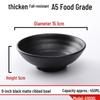 Japanese Style Black Matte Melamine Noodle Bowl