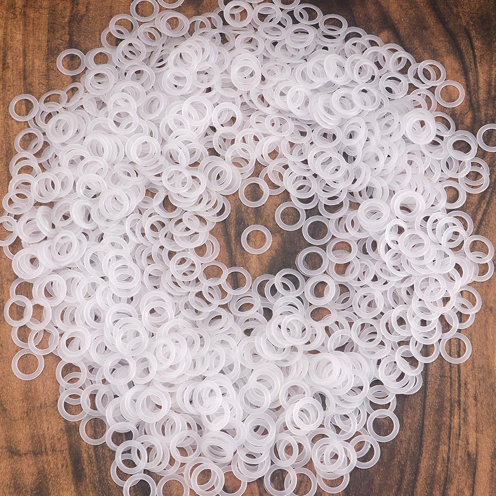 200 Pezzi Cerchi per Tessitura Fai da Te, Modello Bianco in Plastica Vuoto Rotondo, Accessori per Lavoro a Maglia, Strumento per Uncinetto