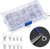 Copper Ring Fork Terminals Kit Non-Insulated Electrical O/Y Type  Brass Terminal Assortment Set Cable Wire Connector Crimp Spade