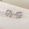 Embedded Zircon Double-layered Shell Stud Earrings - Luxurious and Exquisite Ear Accessories for Women