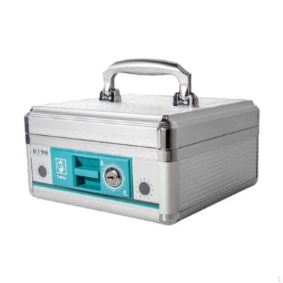 Cash Box with Lock Key Money Organizer Case Safe Tray Piggy Bank for Saving