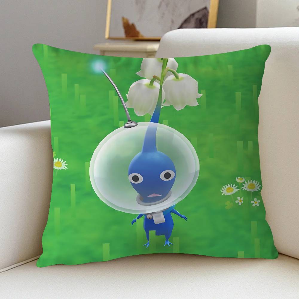 P-Pikmin Pillowcase Toon Gift Cushion Cover Bedroom Home Sofa Chair Seat Decor Pillow Case