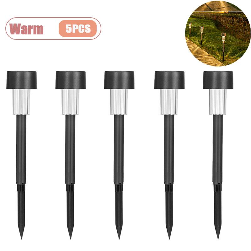 Splash Proof Solar Tube Lights Stainless Steel Outdoor Lighting for Garden Pathway Deck Driveway Holiday Party