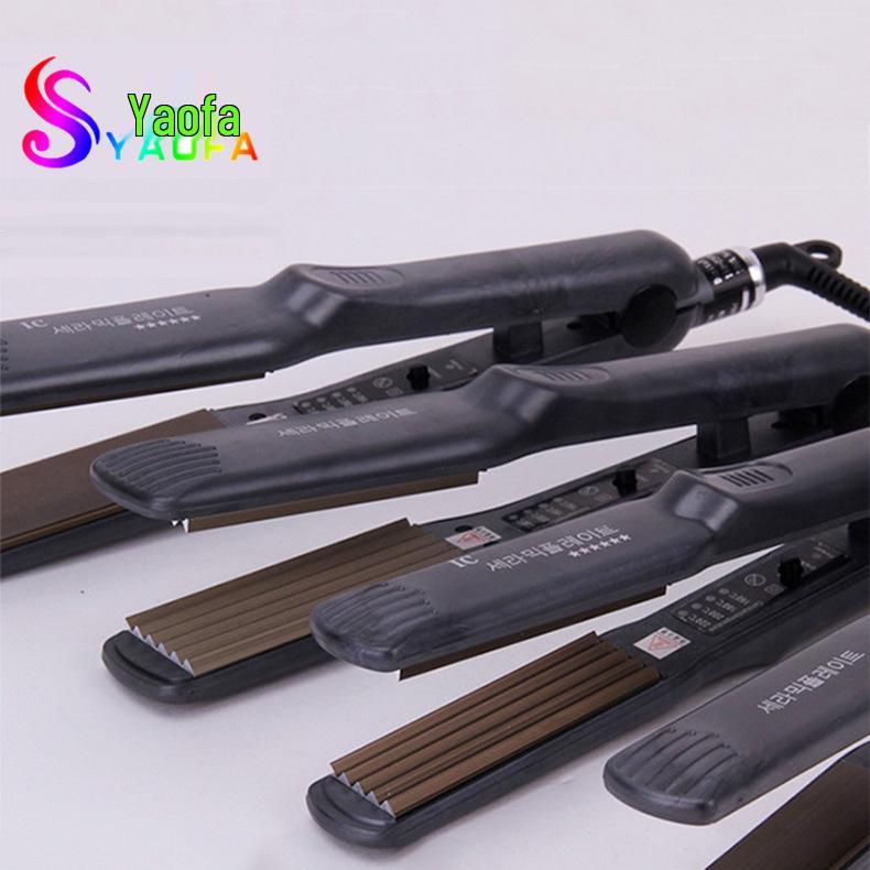 Corn Curling Iron with Temperature Control for Wavy or Straight Hair