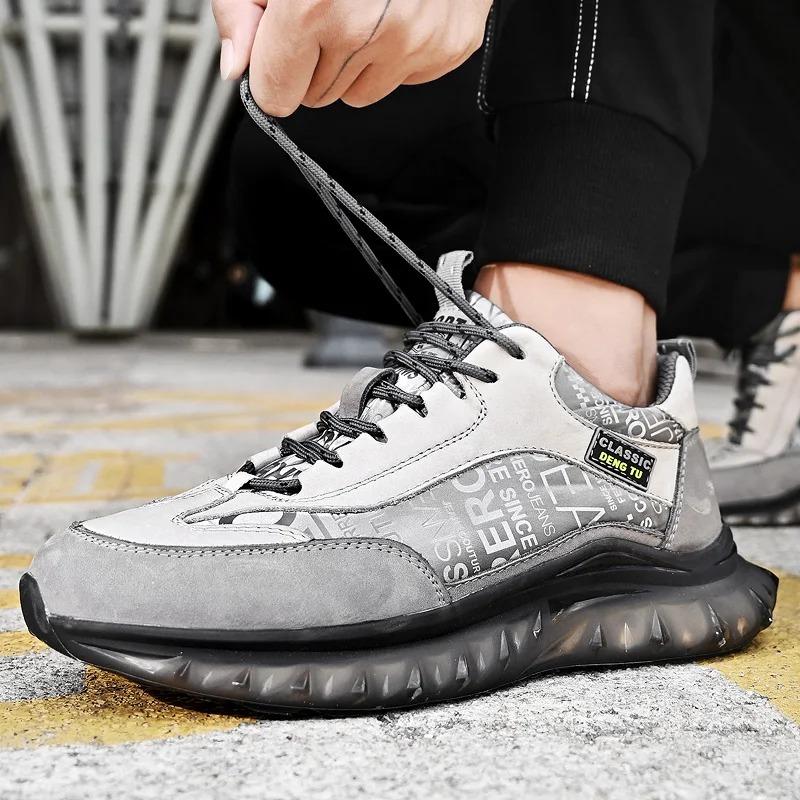 Men's Casual Shoes with Thick Soles Fashionable and Trendy Lightweight Sports Shoes Men's Comfortable Running Shoes