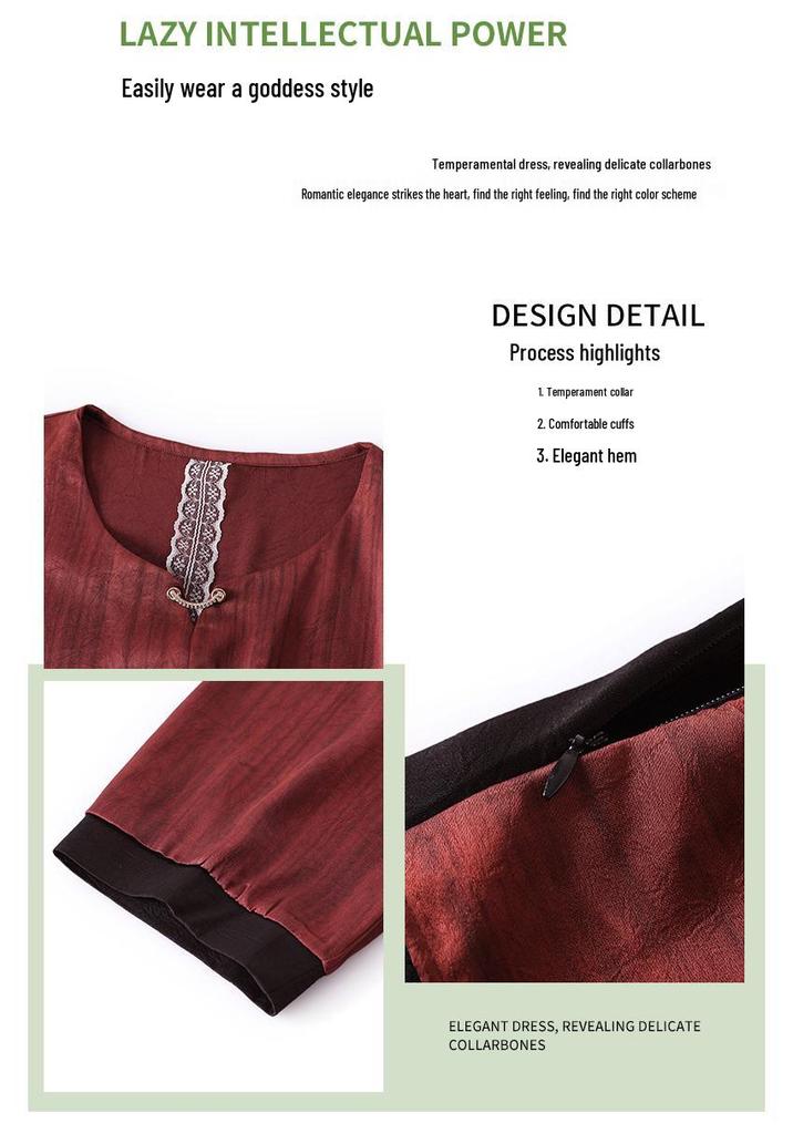 Mom's Elegant Summer Dress - 2026 New Style for Middle-aged & Elderly Women, Short-sleeved & Lightweight Skirt