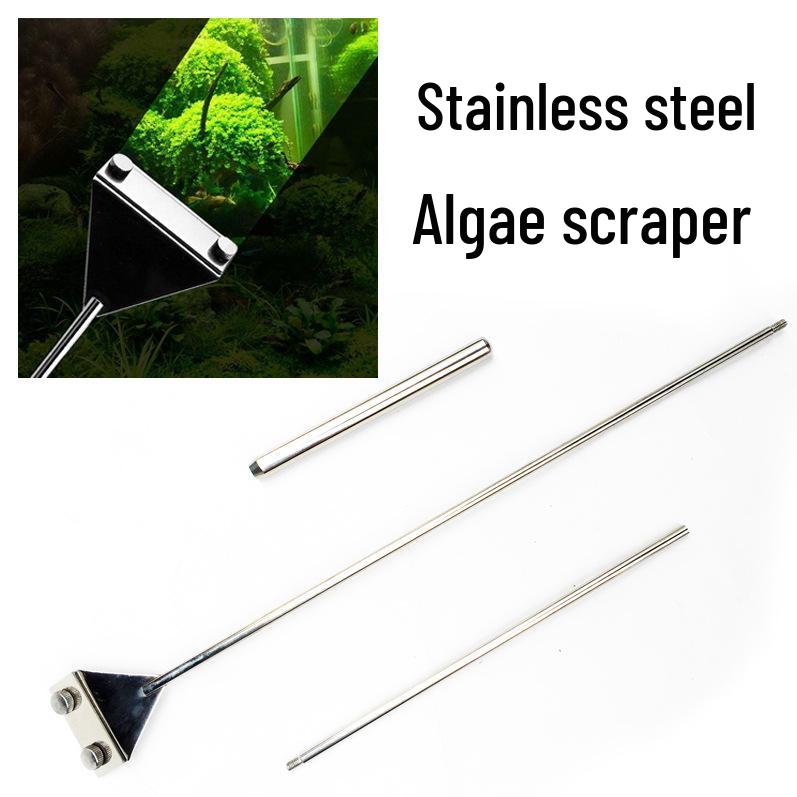 Stainless Steel Aquarium Algae and Moss Scraper Tool Two sections (Total length 45cm)