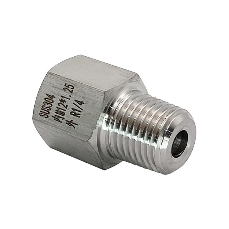 Adaptateur Réducteur Fileté Inox M12x1.25 Femelle vers R1/4 Mâle BSPT PT (0944)