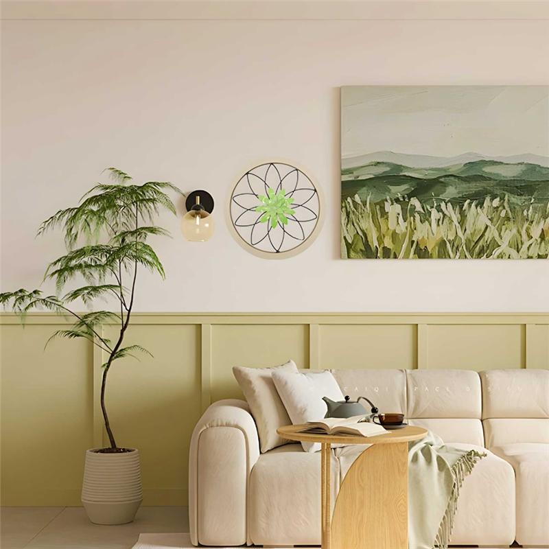 

1Pcs Ultra-Thick Rustic Wall Decor, Wooden Frame Iron Flower Farmhouse Hanging Decoration For Outdoor,Bedroom Durable Purple