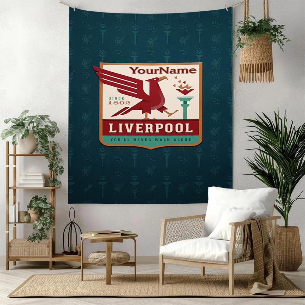 Liverpool Custom Your Name Wall Decor Tapestry Art For Pet Memorial Birthdaywedding Party Backdrop Family Gift