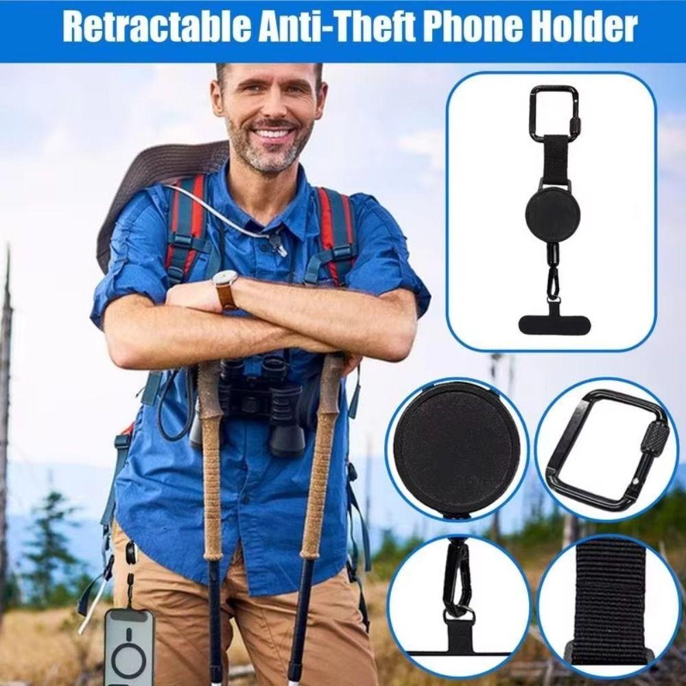 Anti-Drop Retractable Phone Tether Phone Lanyard Anti-Theft Phone Holder Mountaineering