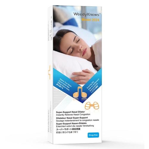 WoodyKnows Super Support Nasal Dilators, Soft Model, Improves Airflow for Sleep and Sports, Relieves Nasal Congestion and Nose-Related Snoring (Small,