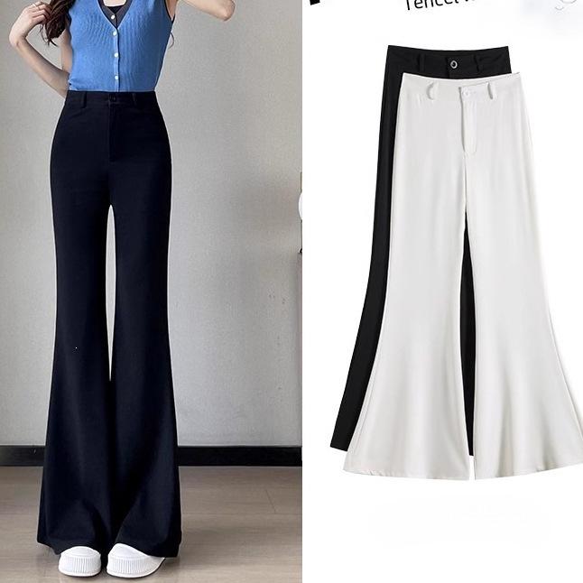 Women's High Waist Flared Bodycon Wide Leg Summer Pants