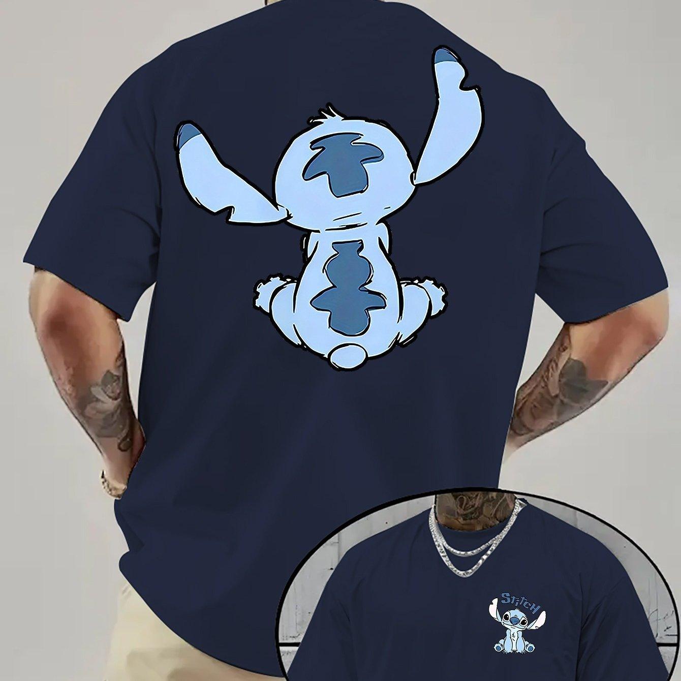 

Summer Disney 2026 New Stitch Pattern Mens Casual Tshirt Summer Casual Comfortable Sports Short Sleeves Tees Tops Unisex 4XL