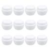 BESTOYARD Cream Case, Small Round Case for 10g Cream, Cosmetic Refill Container, Portable, Travel, Business Trip, 25-Pack (White)