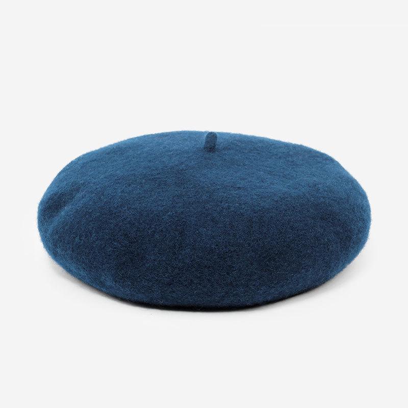 Wool Felt Beret Women British Style Girls Beret Hat Lady Solid Color Winter Hats