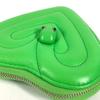 BVLGARI AMBUSH Logo Heart Wallet Coin Compartment coin purse Leather Green