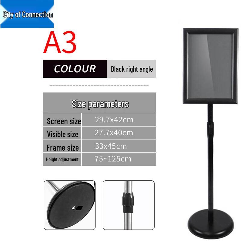 A3 Stainless Steel Retractable Floor Sign