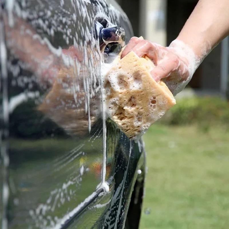Large Size Car Washing Sponge Block Cross Cut Soft Grid Foam Sponges Strong Water Absorption Home Car Wash Tool Cleaning Brushe