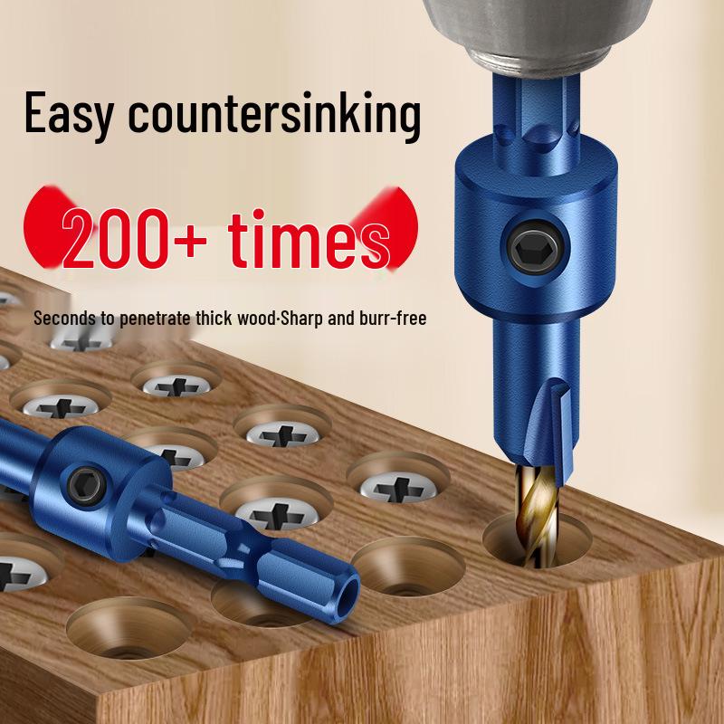 Hex Shank Countersink Drill Bit for Woodworking, Self-Tapping Screw and Taper Hole Opener
