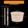 Disposable Bamboo Fiber Bowl Set with Chopsticks