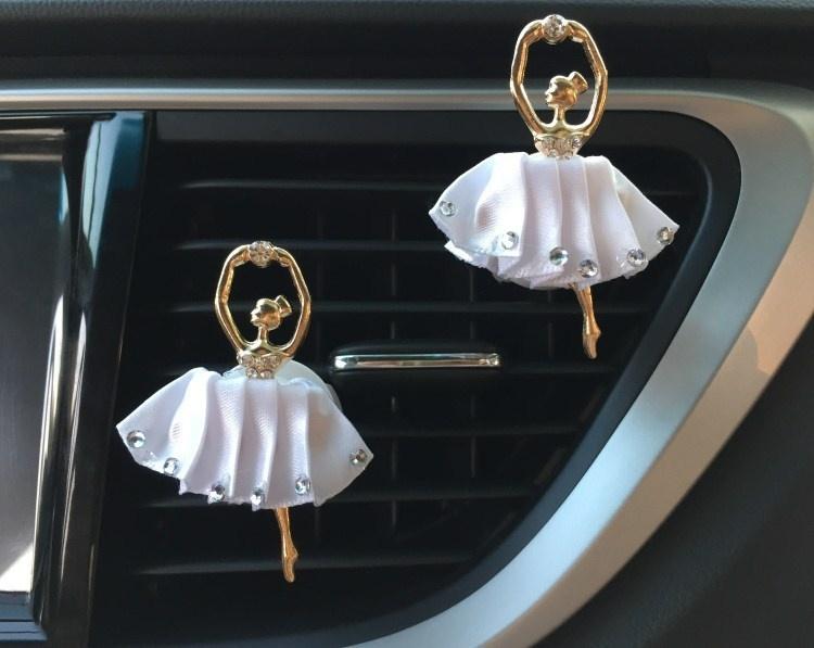 1Pc Ballet Girl Car Air-conditioning Outlet Perfume Diamond Ballerina Fragrance Clip