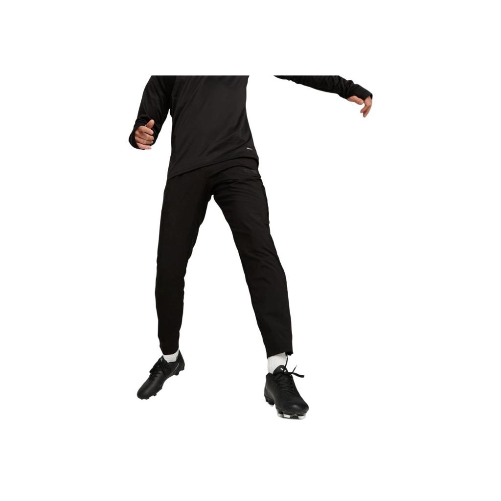 Puma Logo Print Drawstring Mid-Waist Sports Pants Men Bottoms Black 769551-02