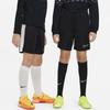 Nike Spodenki chłopięce Dri-FIT Academy 23 z blokiem kolorów i nadrukiem logo, proste nogawki Spodenki chłopięce Czarne DX5476-010