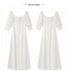 2026 Spring/Summer Luxury Chinese Style White Slimming Lace Dress for Women - P0109