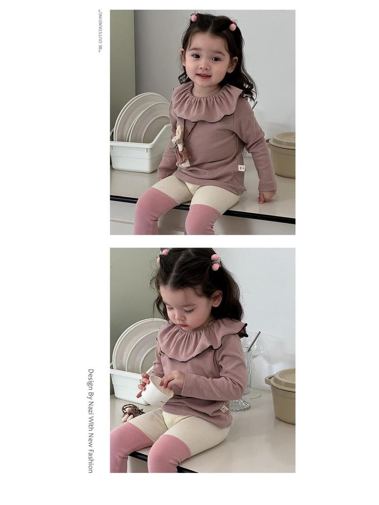 2025 Girls' Long-Sleeve Two-Piece Korean Set – New Autumn Arrival for Kids