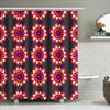 Creative Mandala Shower Curtain Pink Yellow Floral Pattern Fabric Shower Curtain Set For Bathroom Decor, Polyester Waterproof Sh